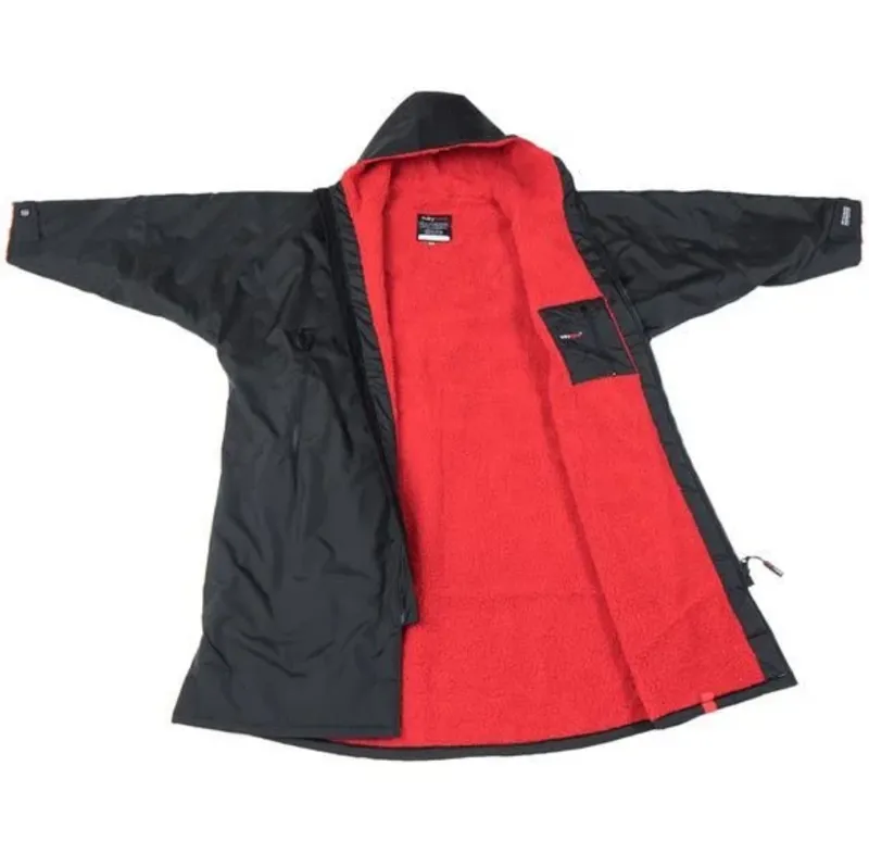 Dryrobe Adult Advance Long Sleeve Change Robe V3 Large Black/Red